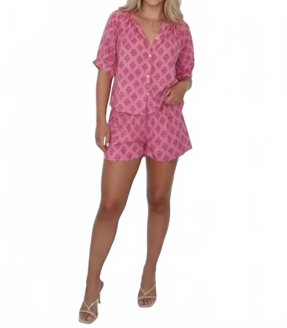 NEW NIBI MTK bailee shorts in pink sand